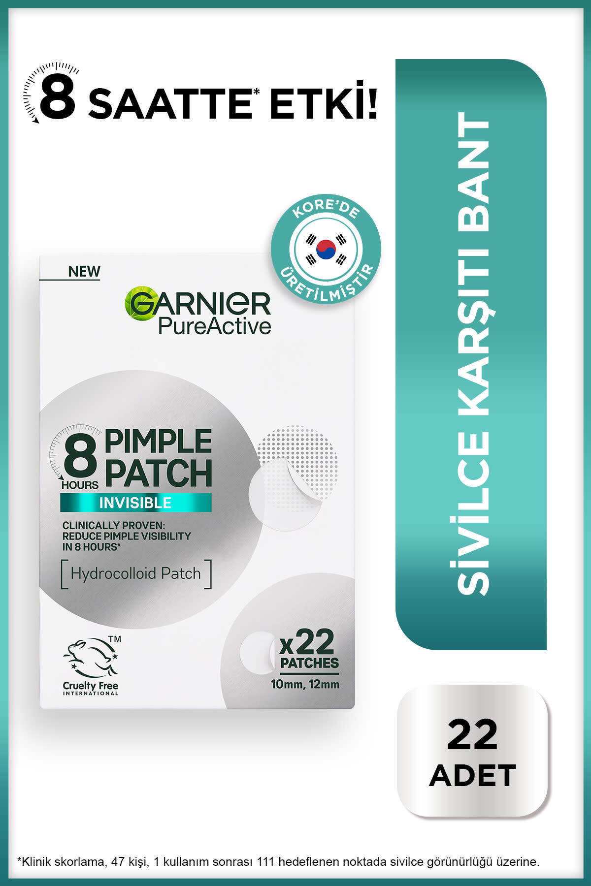 Garnier Pimple Patch 22'li Sivilce Bandı / Hidrokolloid Bant / Akne Karşıtı 22li Bant-