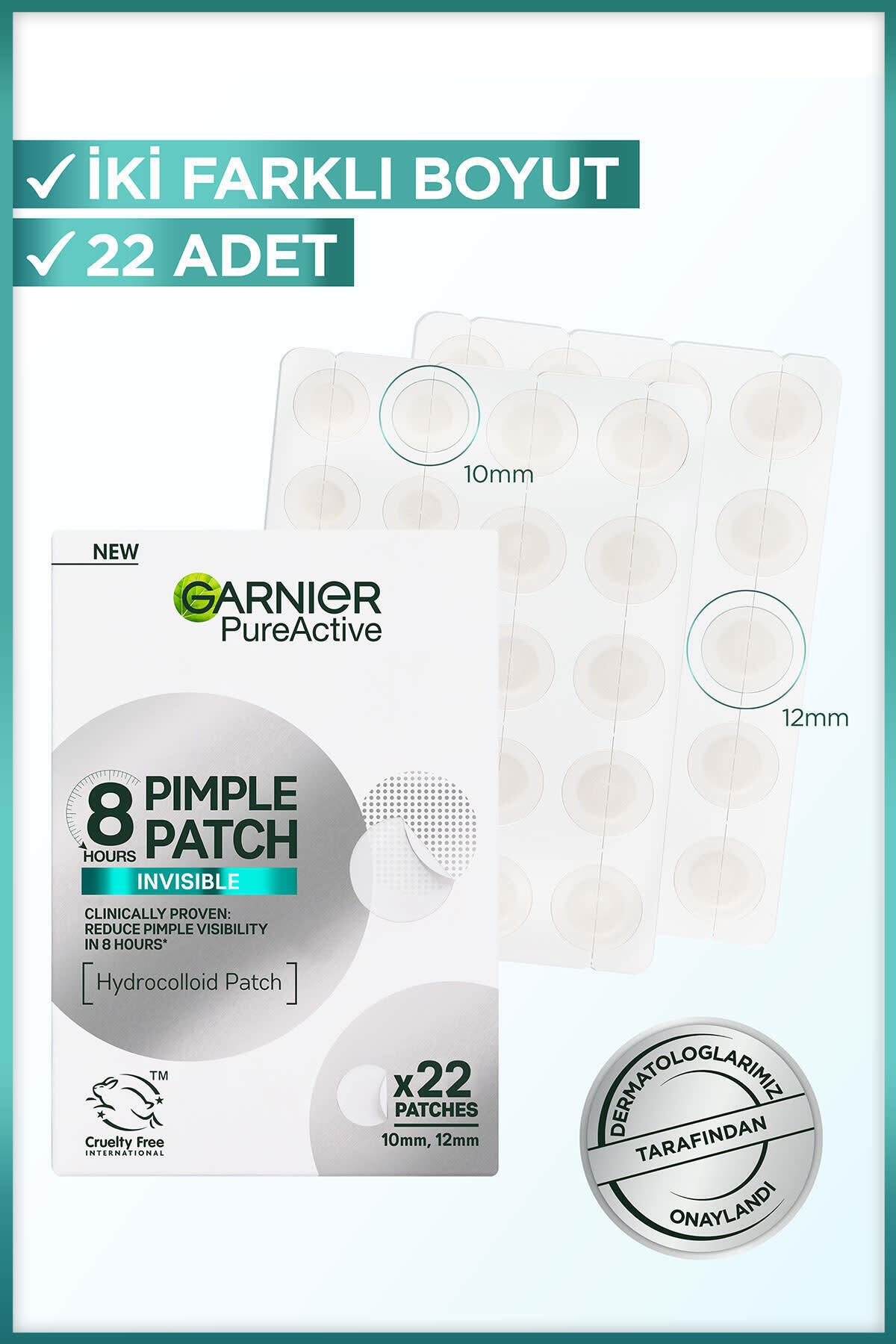 Garnier Pimple Patch 22'li Sivilce Bandı / Hidrokolloid Bant / Akne Karşıtı 22li Bant-
