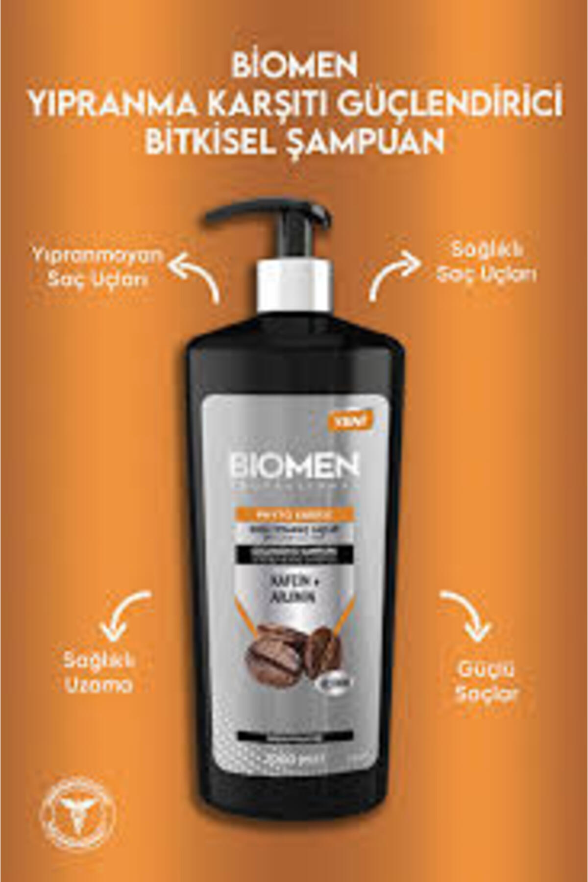 BİOMEN PROFESSİONL KAFEİN&ARJİNİN KURU SAÇ DERİSİ İÇİN ŞAMPUAN 1000ML-