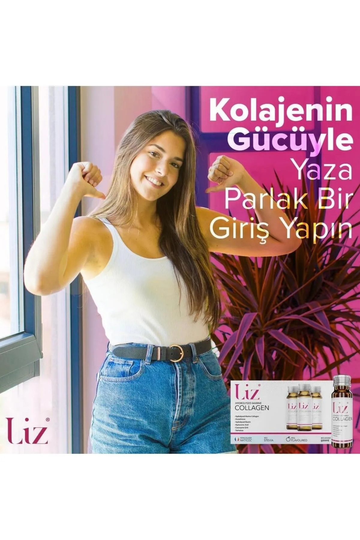 Liz Life Marine Collagen 10 Shot X 50 ml | Cilt, Saç Ve Tırnak Sağlığı Için Hidroe Deniz Kolajeni-