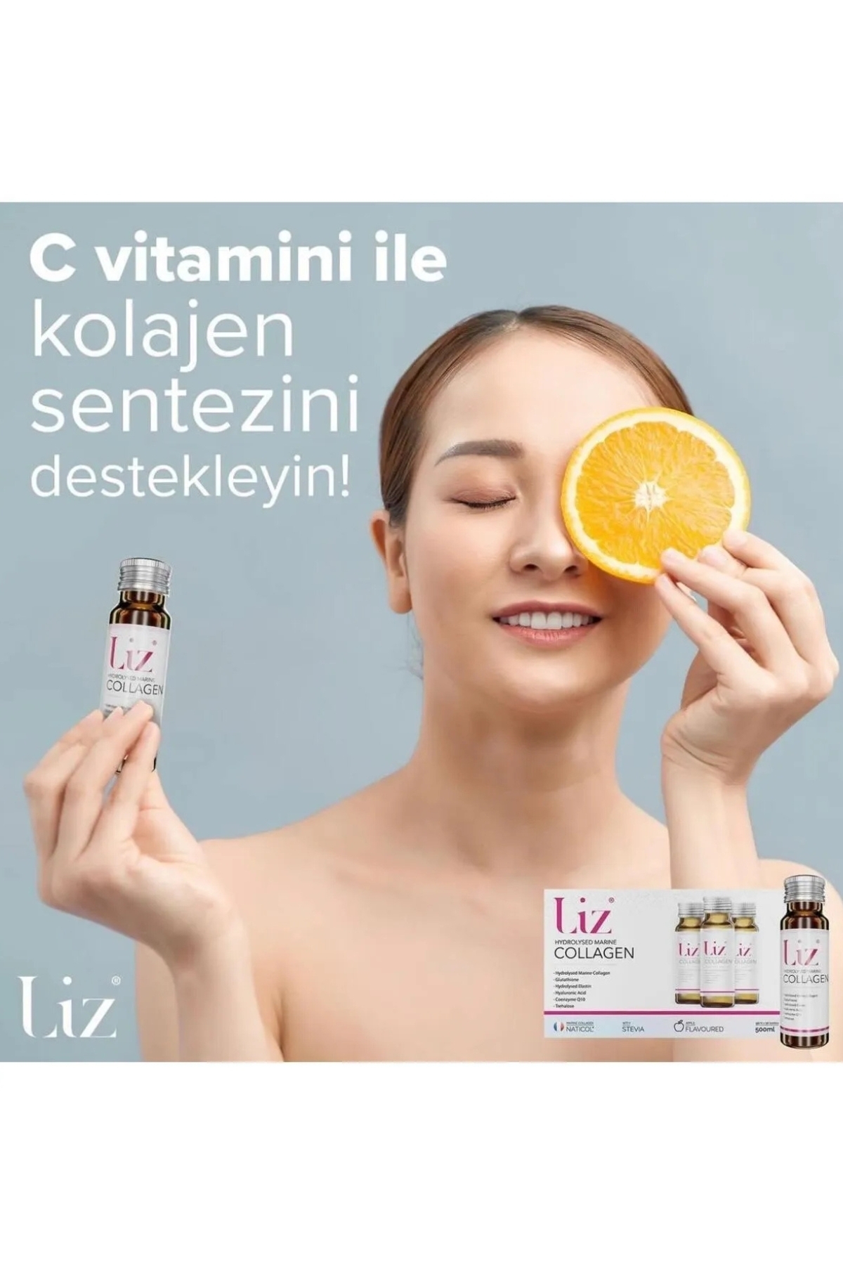 Liz Life Marine Collagen 10 Shot X 50 ml | Cilt, Saç Ve Tırnak Sağlığı Için Hidroe Deniz Kolajeni-