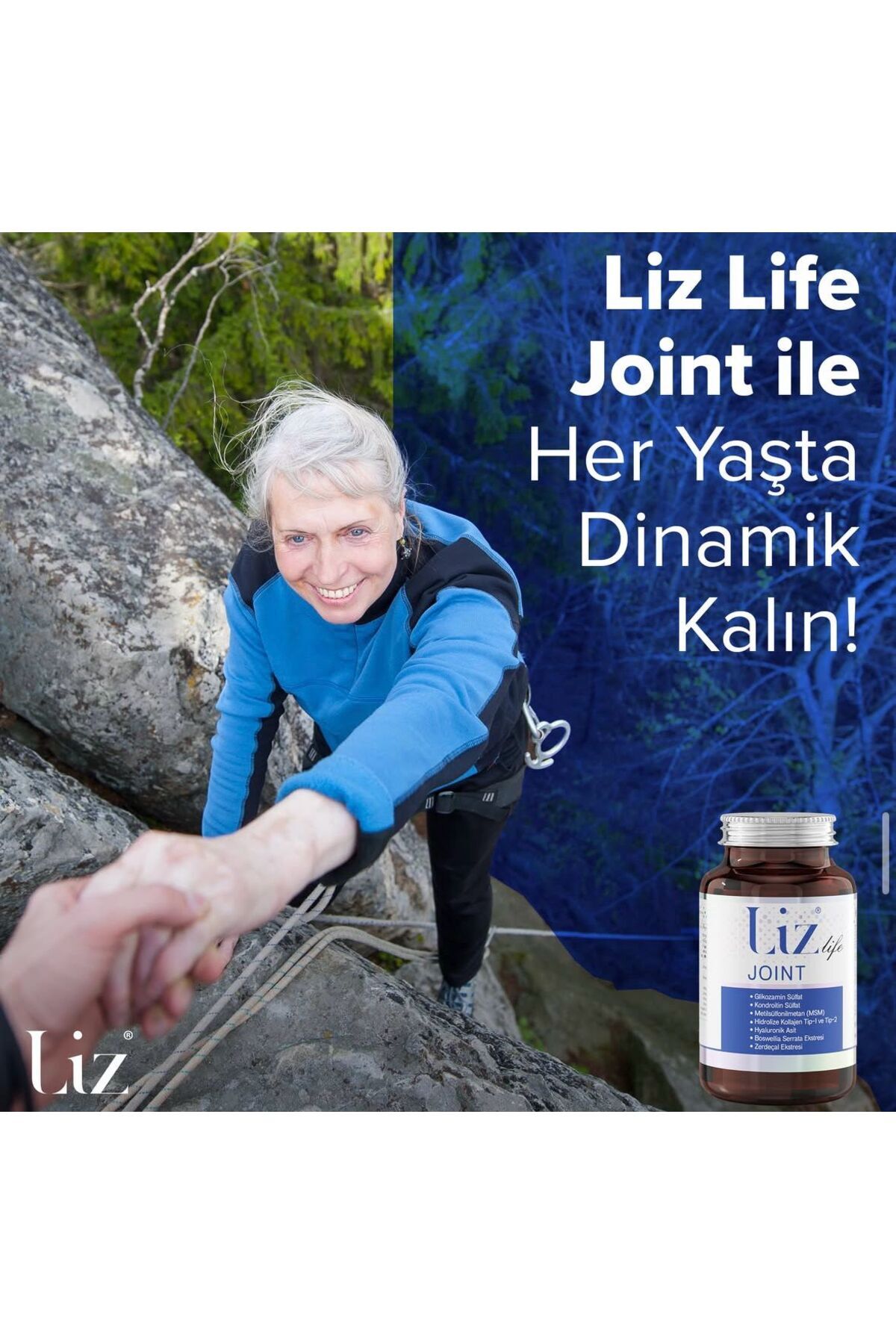 Liz Life Joint 90 Tablet | Eklem Desteği, Glukozamin, Kondroitin, Kolajen Ve Msm Takviyesi-
