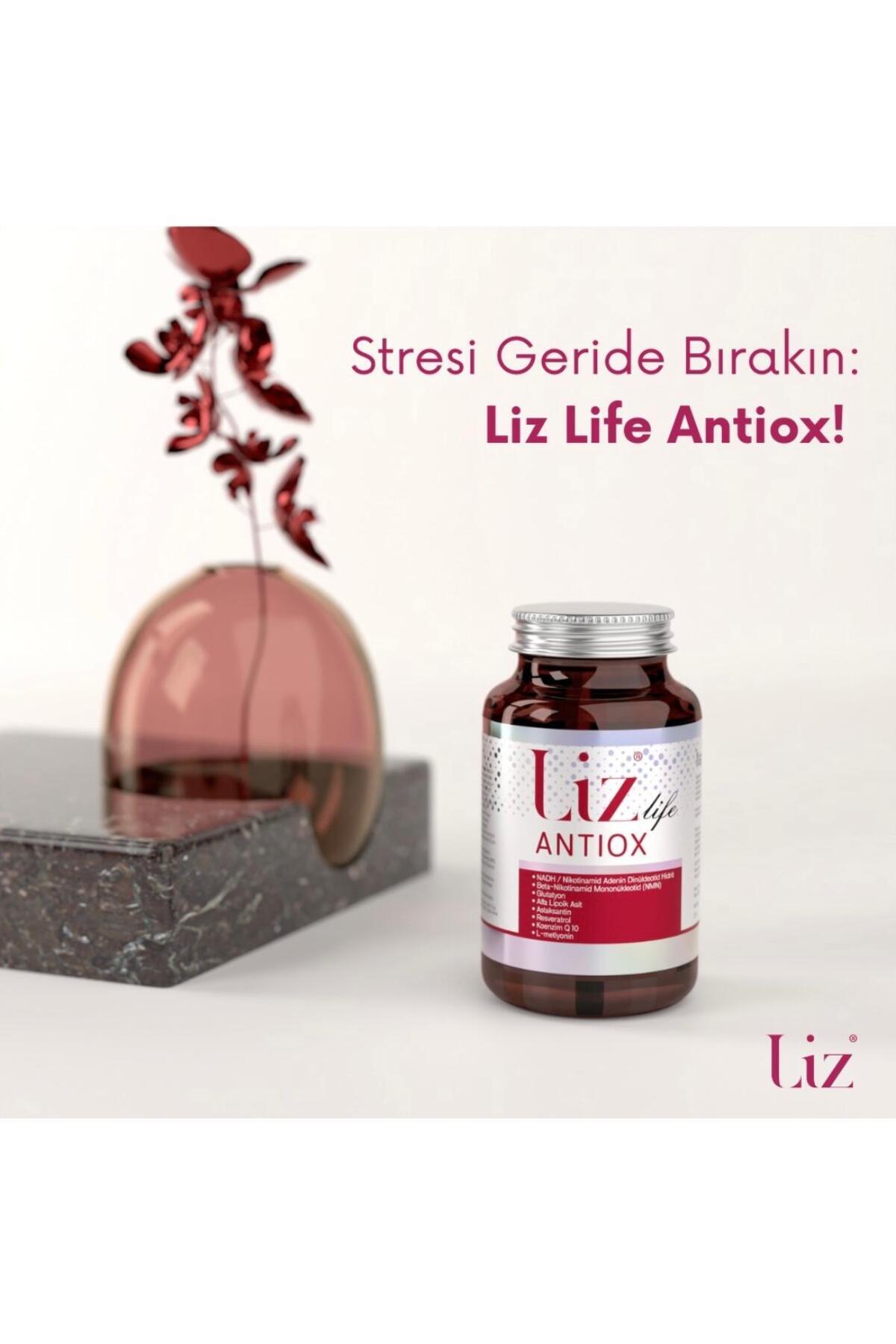 Liz Life Antiox 30 Kapsül | Nmn, Koenzim Q10, Glutatyon Ve C Vitamini Içeren Güçlü Antioksidan-
