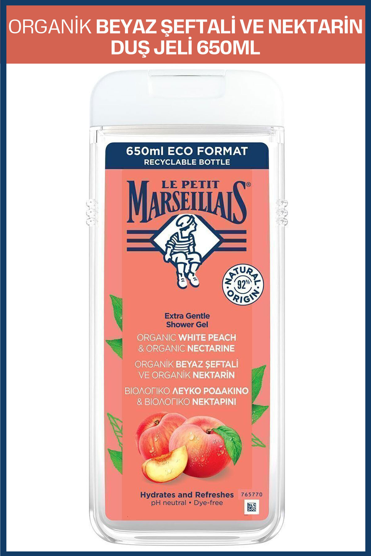 Le Petit Marseillais Beyaz Şeftali Ve Nektarin Duş Jeli 650 ml-