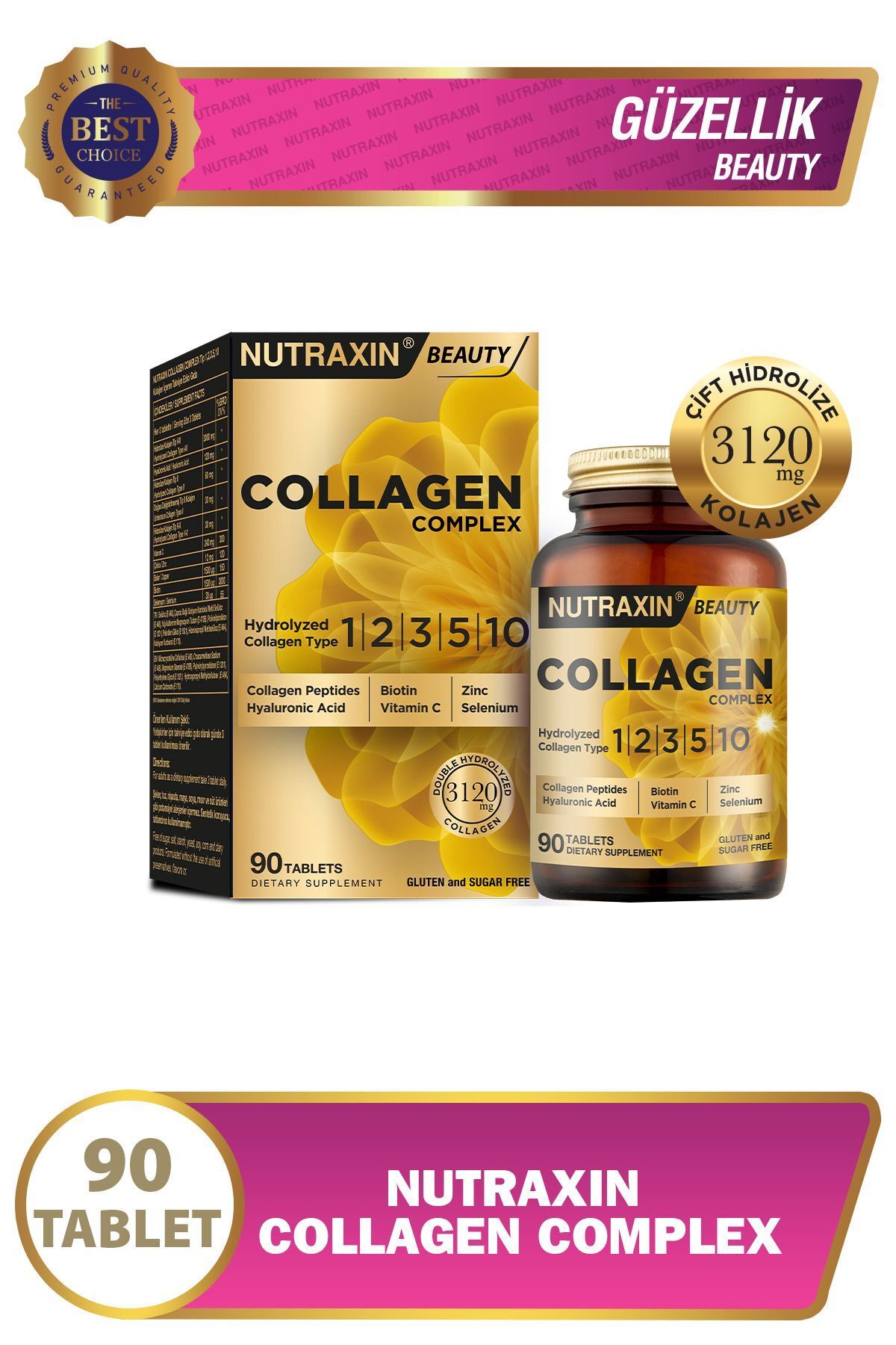 Nutraxin Collagen Beauty Complex 90 Tbl-