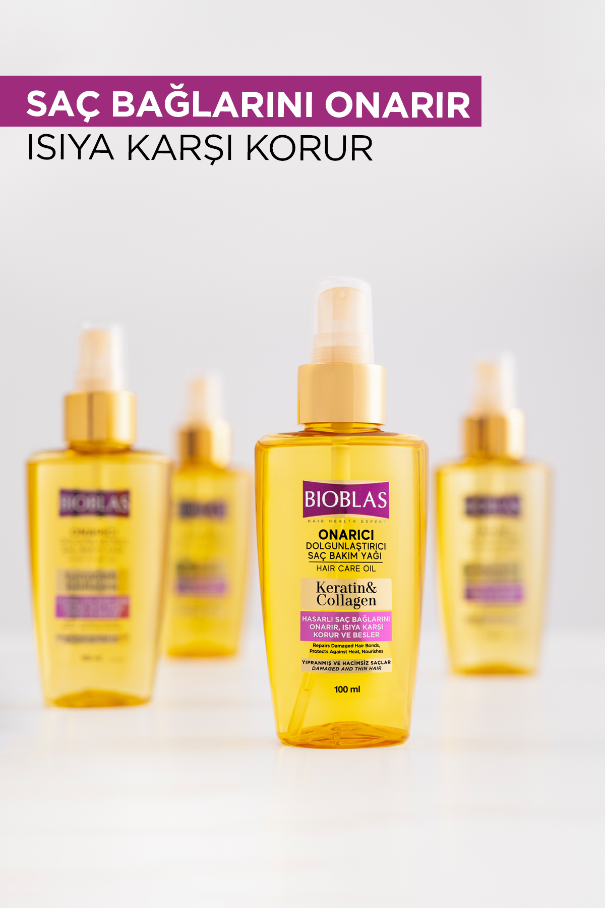 Bioblas Onarıcı Dolgunlaştırıcı Saç Bakım Yağı 100 ml-