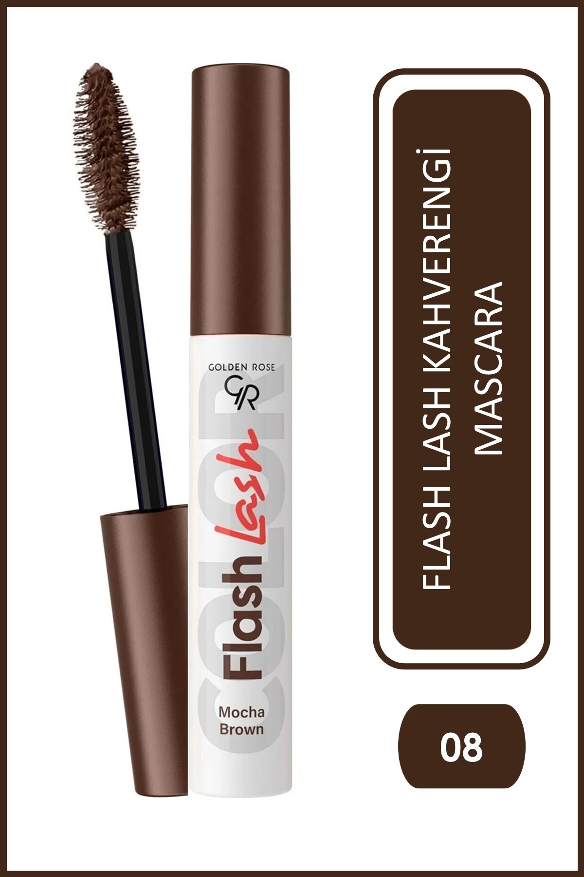 Flash Lash Colered Mascara No:08 Mocha Brown - Renkli Maskara-