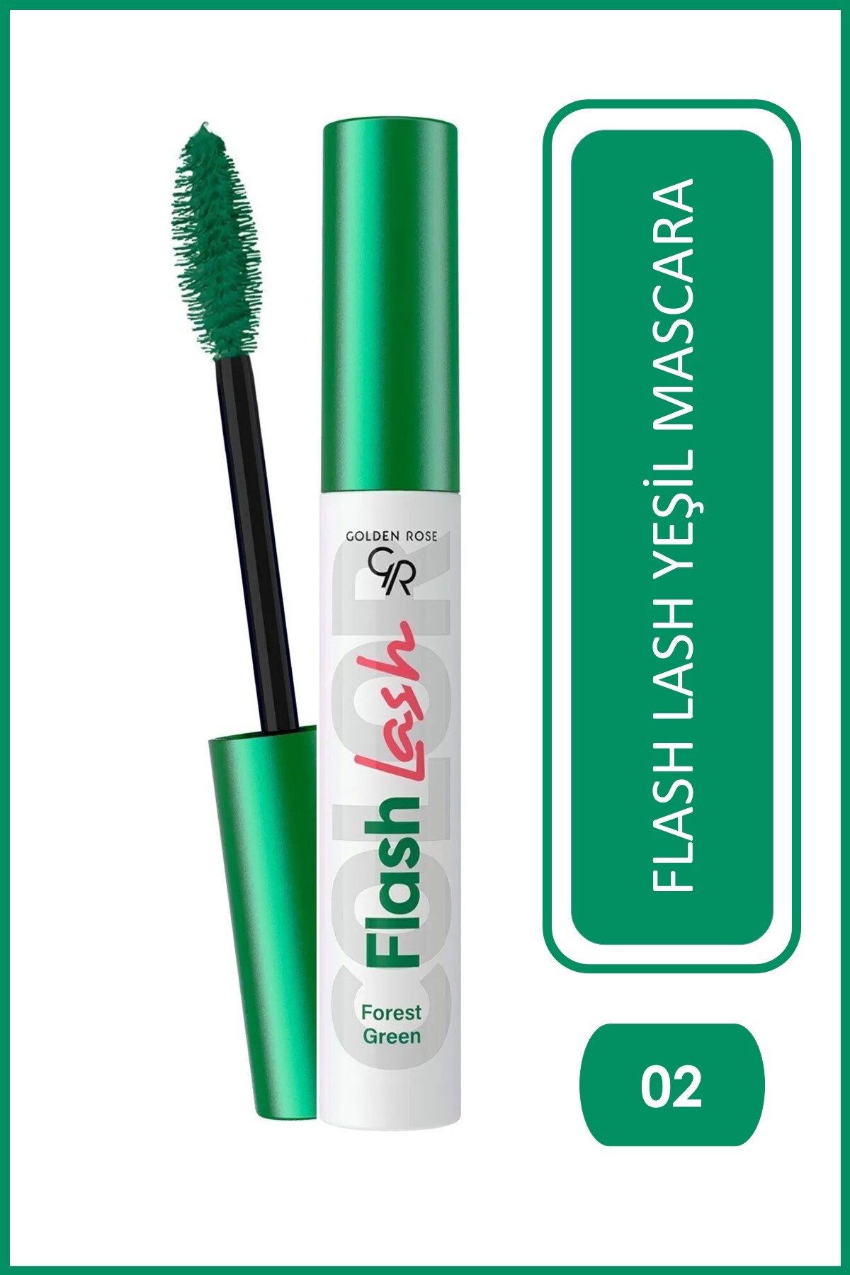 Flash Lash Colered Mascara No:02 Forest Green - Renkli Maskara-