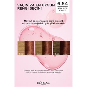L'Oreal Paris Excellence Creme Saç Boyası 6.54 Açık Kızıl Kahve-