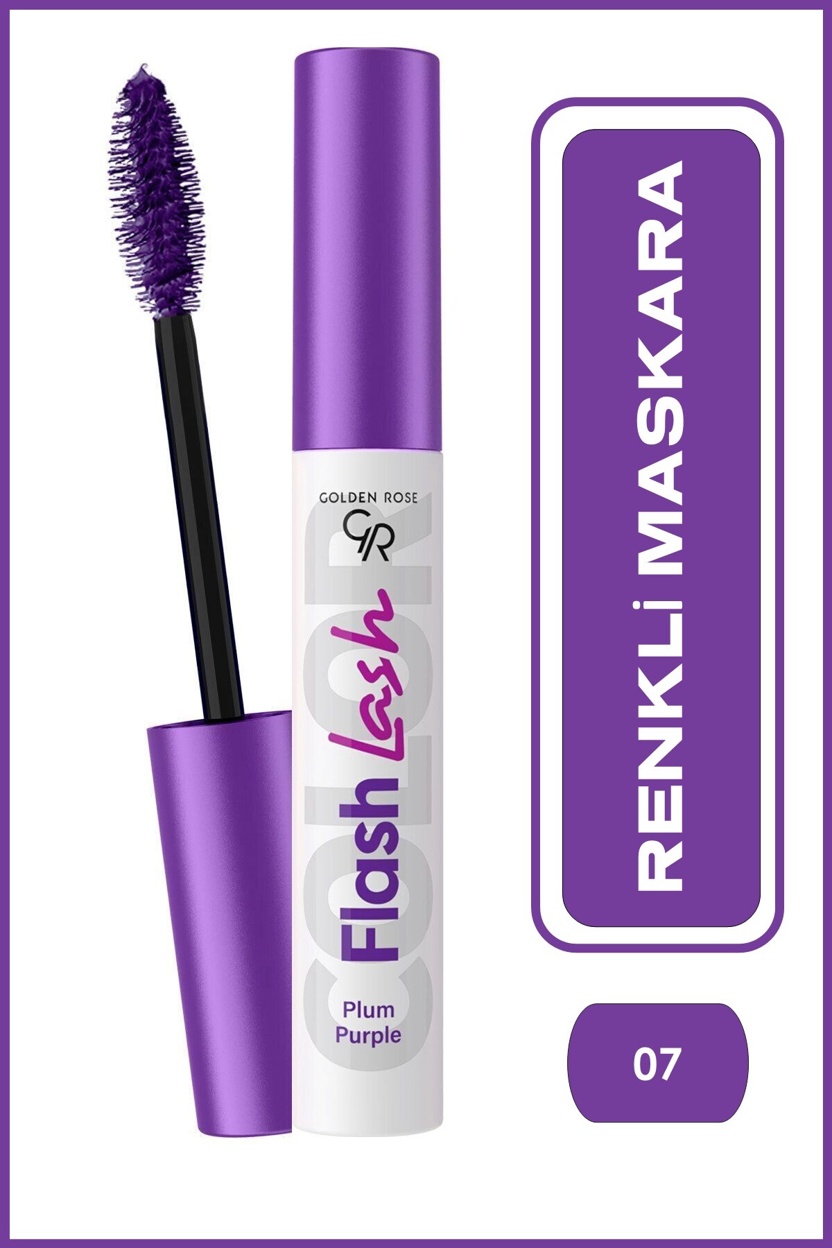 Flash Lash Colered Mascara No:07 Plum Purple - Renkli Maskara-