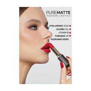 Golden Rose Pure Matte Powder Lipstick No: 112 - Pudralı Mat Ruj - 8691190533625-