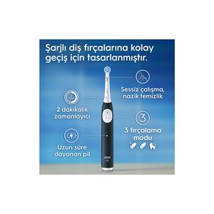 Oral-B iO 2 Şarjlı Diş Fırçası Seti 2'li – Gece Siyahı / Yeşil-