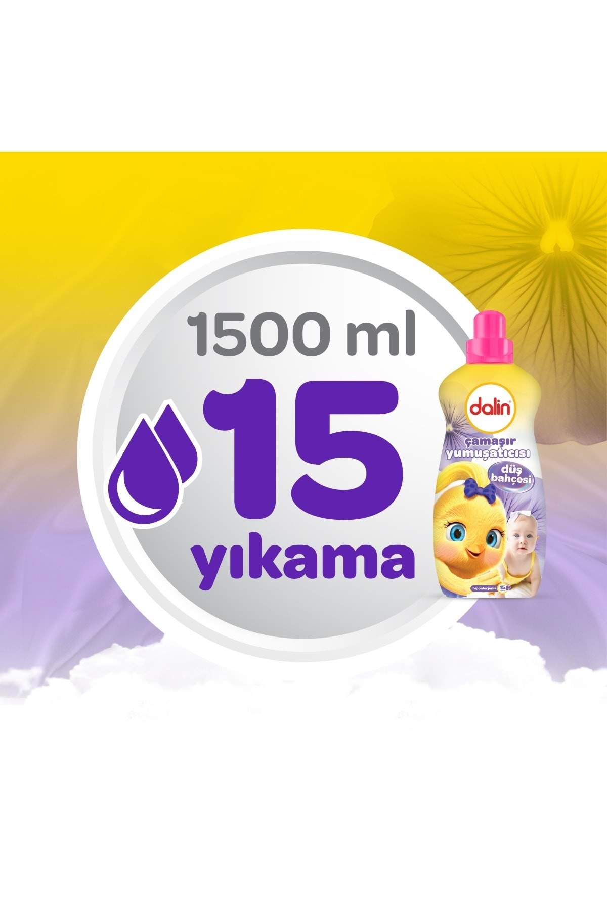 Dalin Çamaşır Yumuşatıcı 1500ml Düş Bahçesi (BEBEKLERE ÖZEL)-