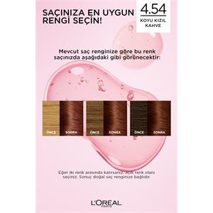 L'Oreal Paris Creme Saç Boyası 4.54 Koyu Kızıl Kahve-