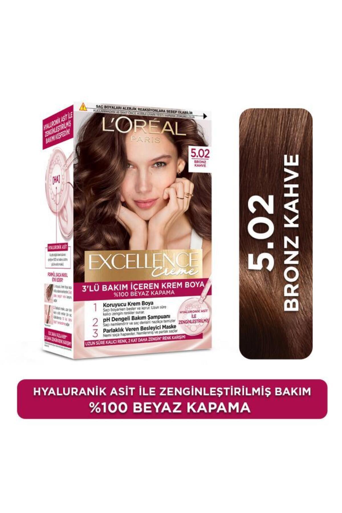L'Oreal Paris Excellence Creme Saç Boyası 5.02 Bronz Kahve-