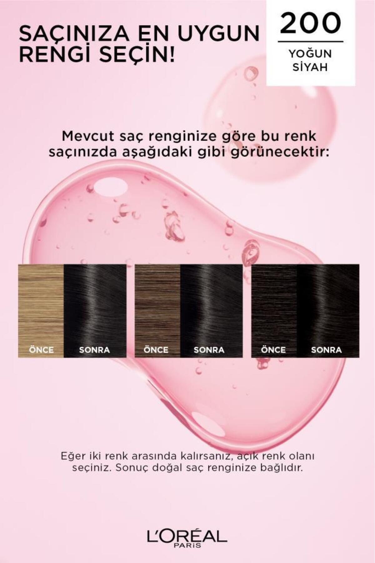 L'Oreal Paris Excellence Creme Saç Boyası 200 Yoğun Siyah-
