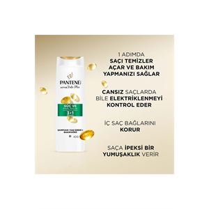 Pantene 400 ml Şampuan 3in1 Güç Ve Parlaklık-
