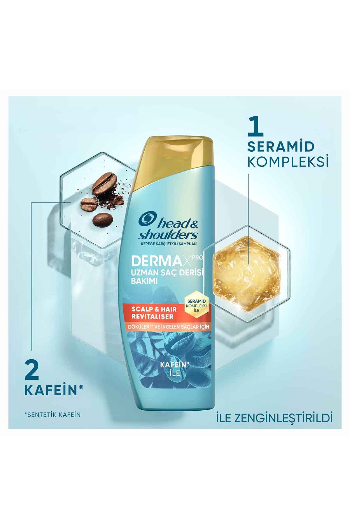 Head And Shoulders Dermaxpro Scalp & Hair Revitaliser Dökülme Ve Kepek Karşıtı Şampuan Kafein Ve Seramid-
