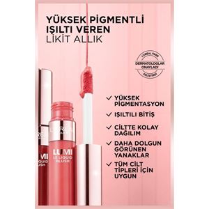 L'Oreal Paris Lumi Blush Likit Allık - 640 Glowy Rouge Paris-