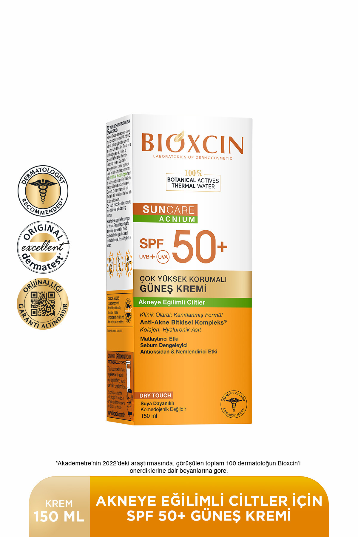 Bioxcin Sun Care Acnium Spf 50 Güneş Koruyucu Krem 150 ml-