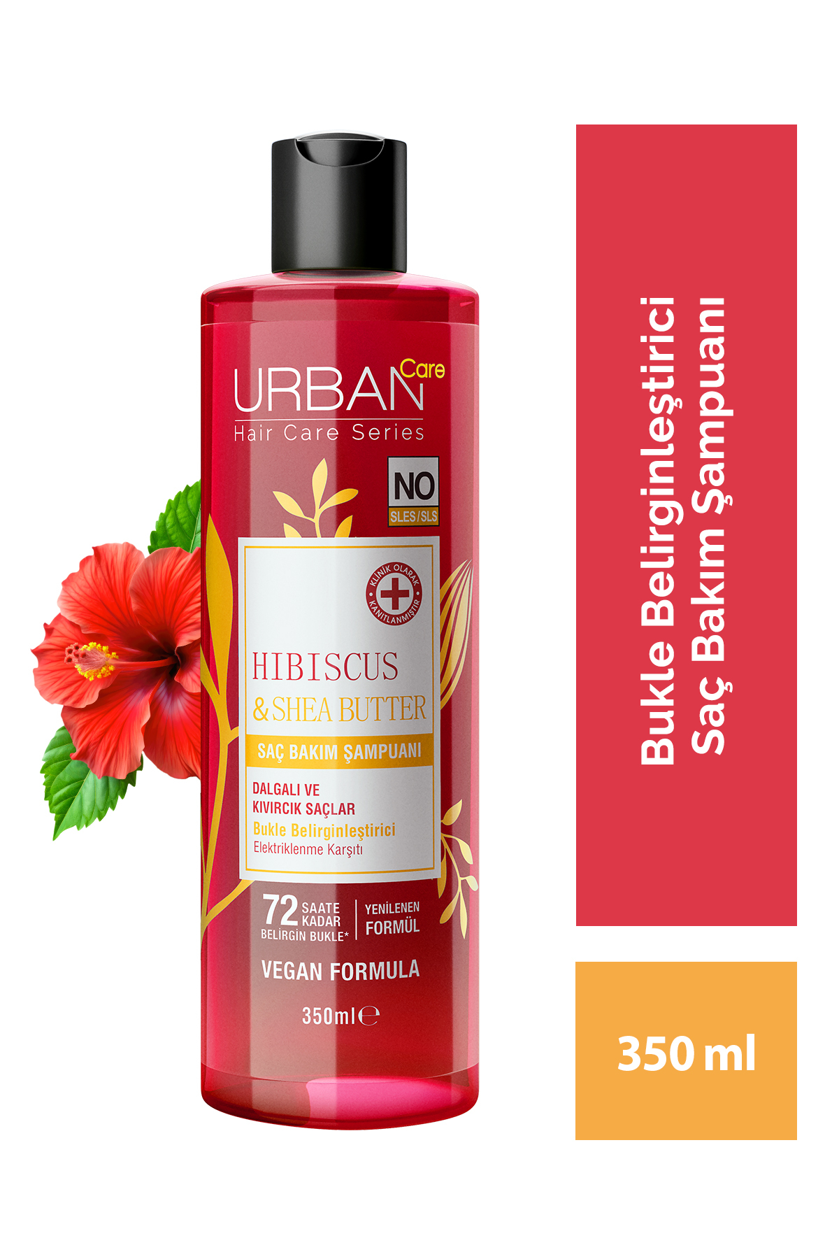 Urban Care Hibiscus & Shea Butter Bukle Belirginleştirici Saç Bakım Şampuanı-350 Ml-vegan-