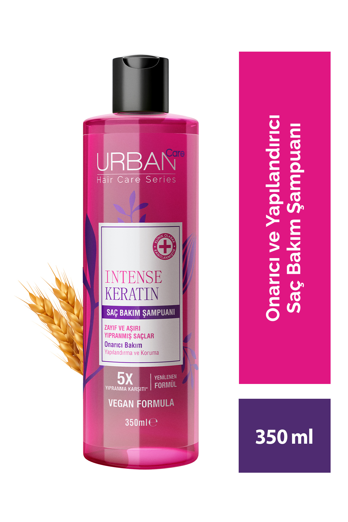 Urban Care Intense Keratin Yoğun Hasar Onarıcı Saç Bakım Şampuanı-350ml-vegan-