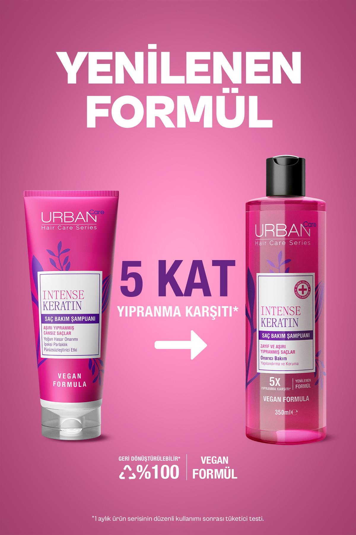 Urban Care Intense Keratin Yoğun Hasar Onarıcı Saç Bakım Şampuanı-350ml-vegan-