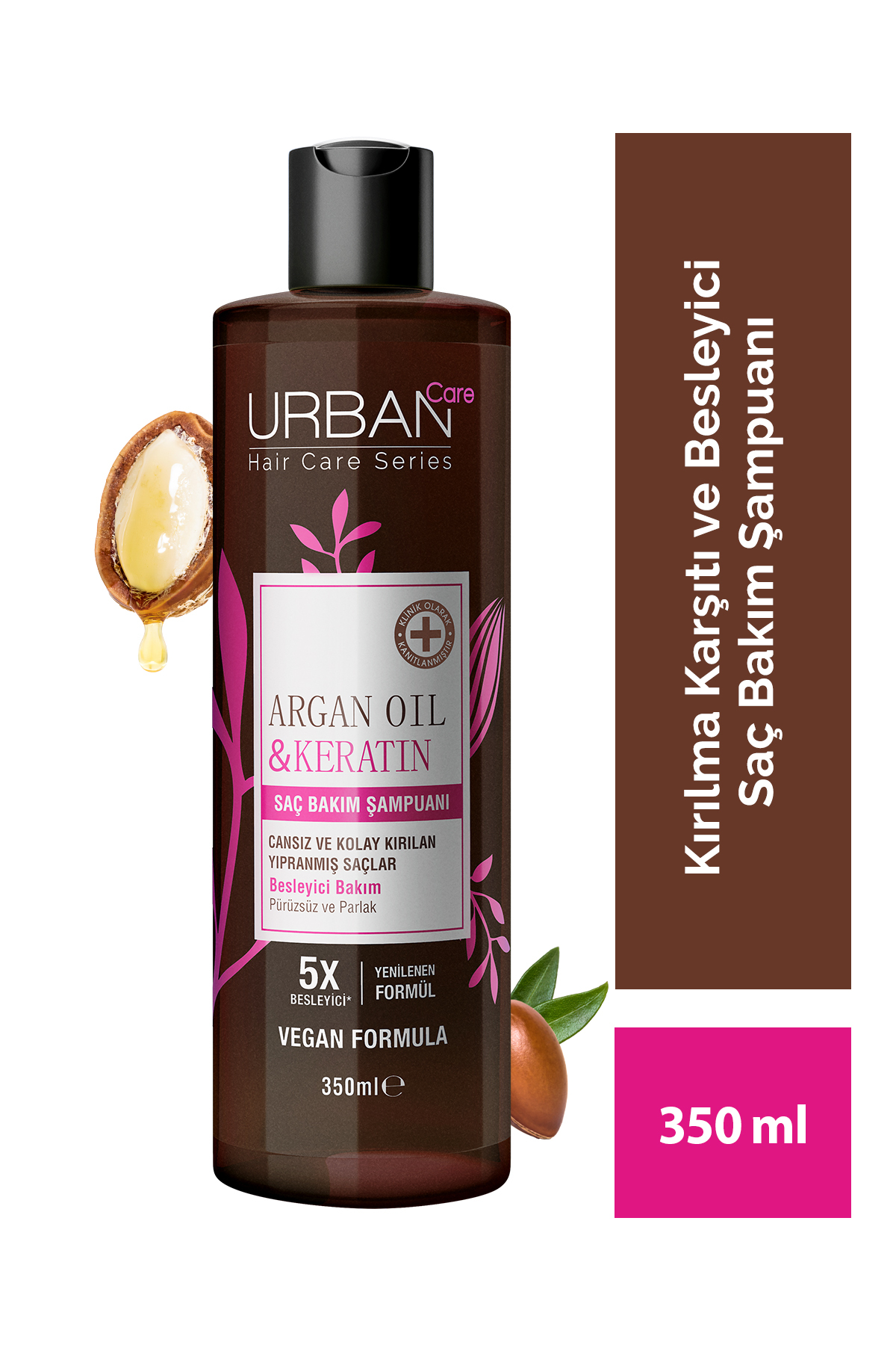 Urban Care Argan Oil & Keratin Besleyici Ve Kırılma Karşıtı Saç Bakım Şampuanı-350 Ml-vegan-