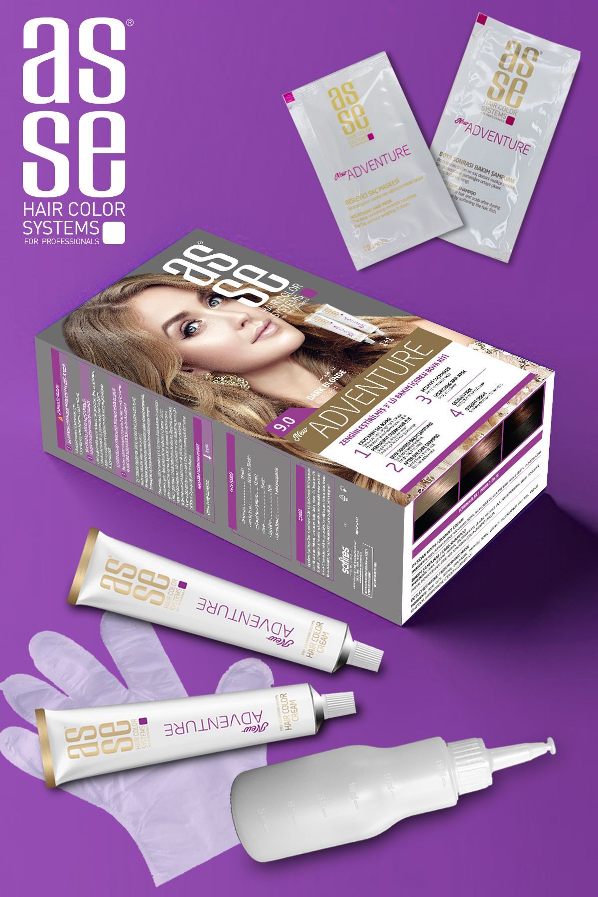 ASSE ADVENTURE SET BOYA NO:9.0 KOYU SARI-