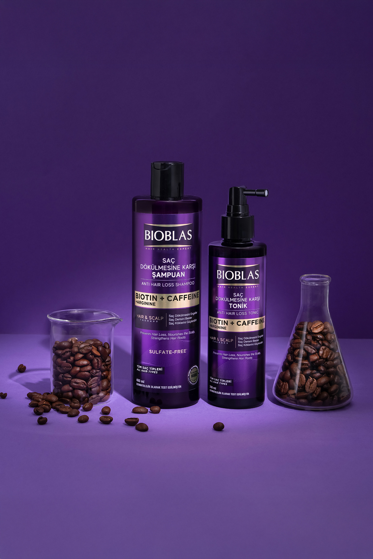 Bioblas Kafein Arjinin Biotin Saç Dökülmesi Karşıtı Şampuan 400 Ml Besleyici, Güçlendirici, Dökülme Karşıtı-