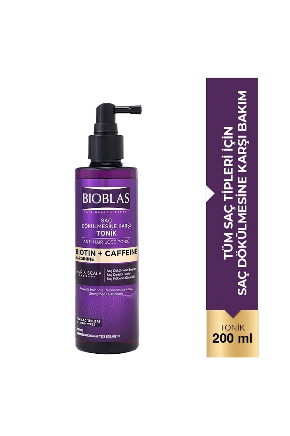 Bioblas Kafein Arjinin Biotin Saç Dökülmesi Karşıtı Tonik 200 Ml Besleyici, Güçlendirici, Dökülme Karşıtı-