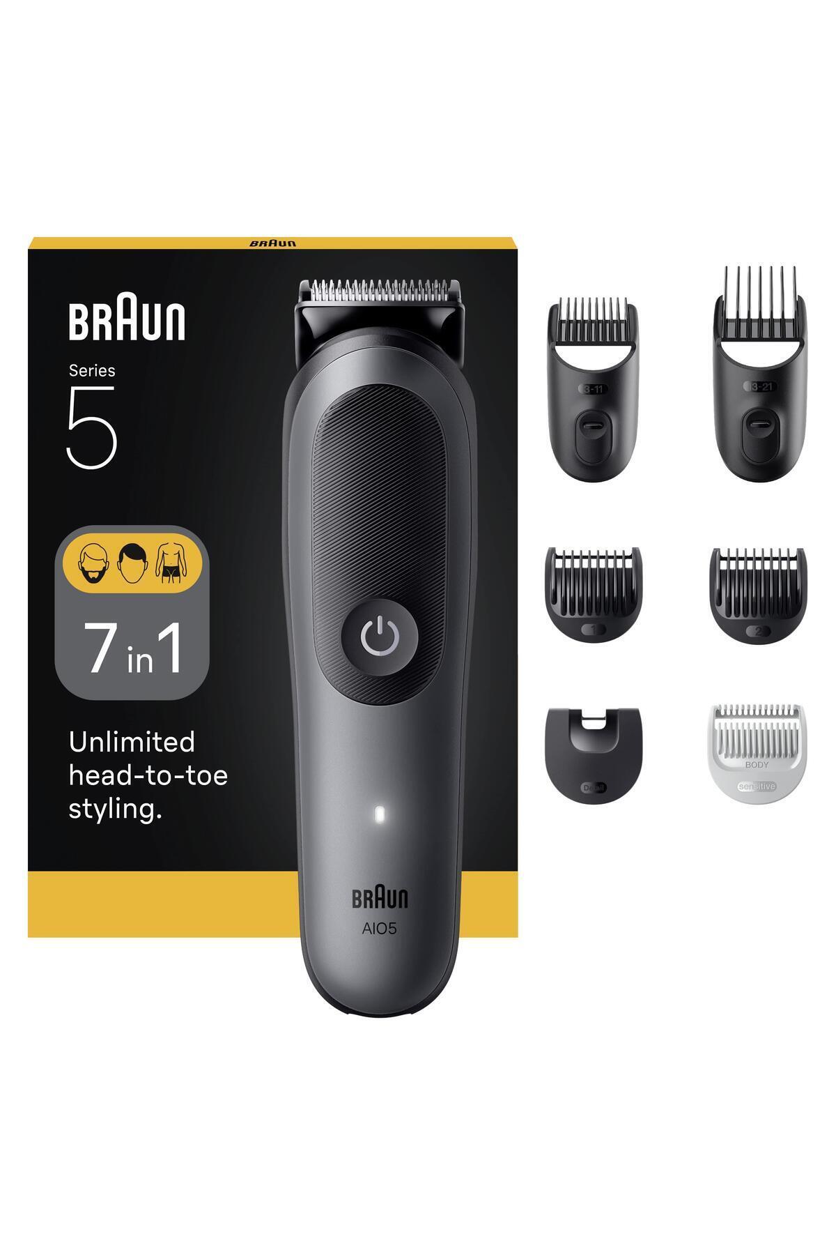 Braun Hepsi Bir Arada Series 5, 7’si 1 arada Tıraş Kiti, Keskin Bıçak, Vücut Tıraşı AIO5520-