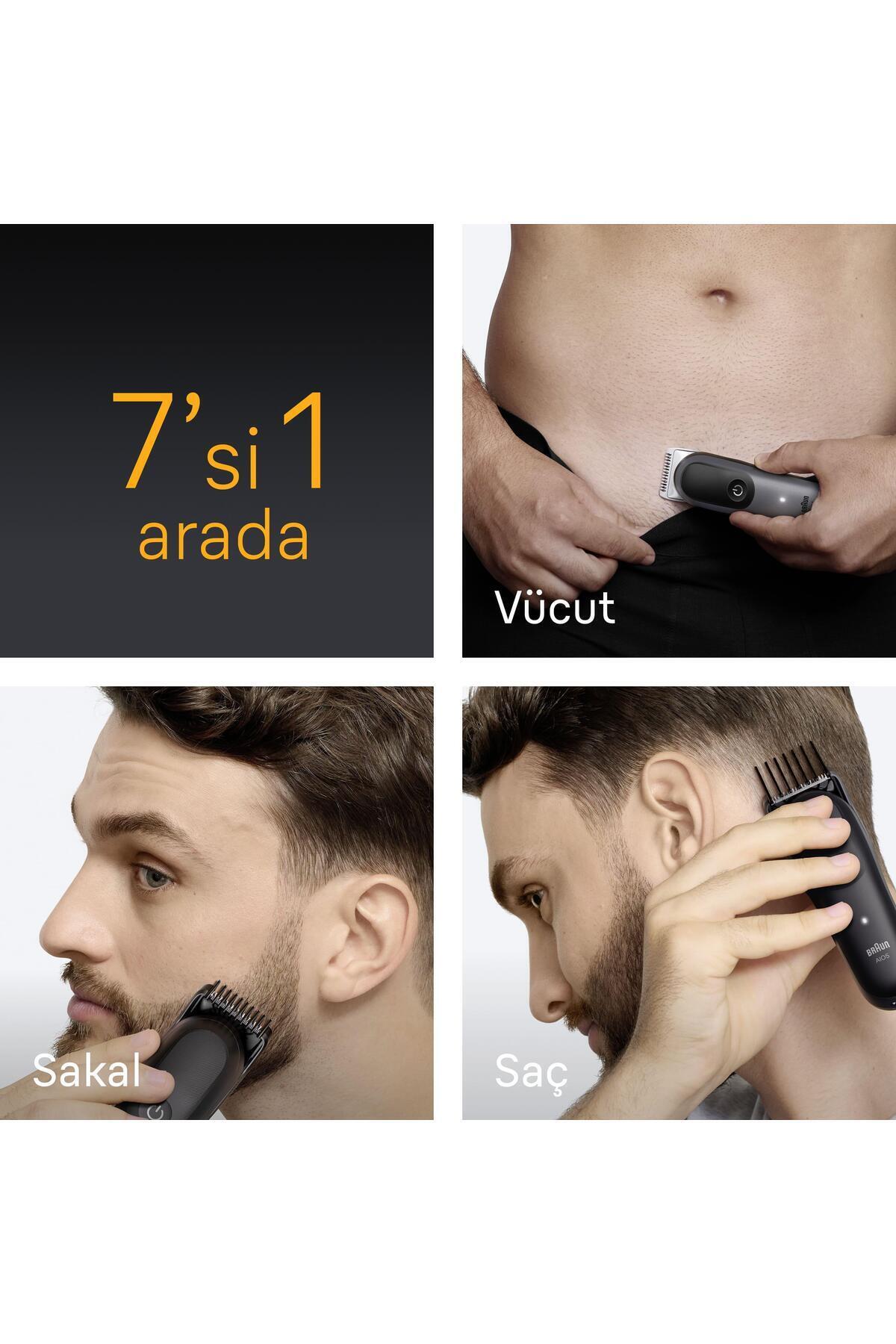 Braun Hepsi Bir Arada Series 5, 7’si 1 arada Tıraş Kiti, Keskin Bıçak, Vücut Tıraşı AIO5520-