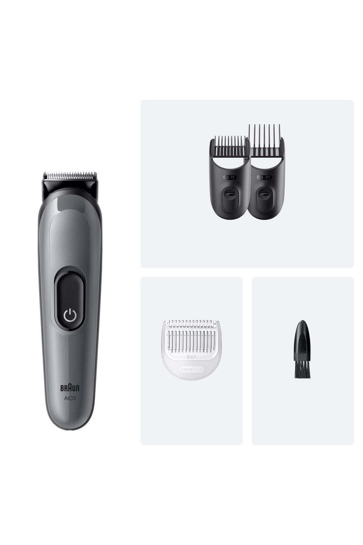 Braun Hepsi Bir Arada Series 3, 4’ü 1 arada Tıraş Kiti, Keskin Bıçak, 14 Uzunluk, AIO3500-