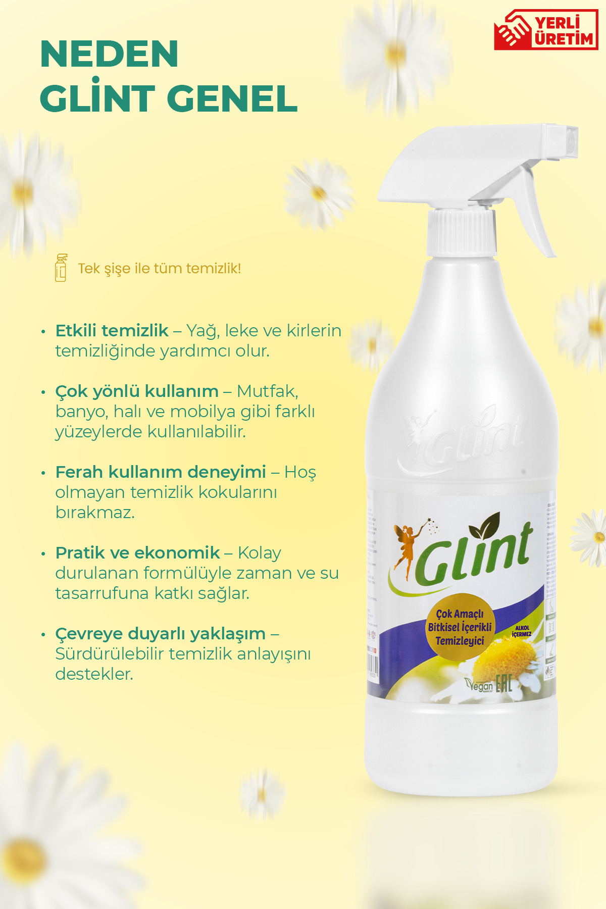 Glint Yağ Çözücü ve Kireç Sökücü-