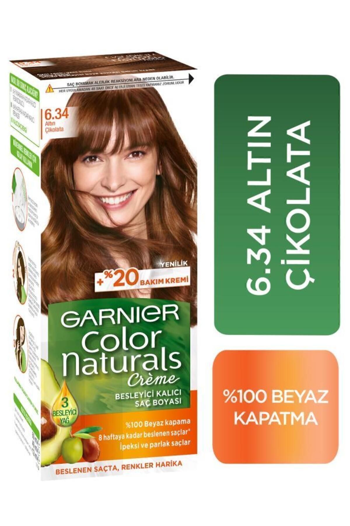 Garnier Color Naturals Krem Saç Boyası 6.34-