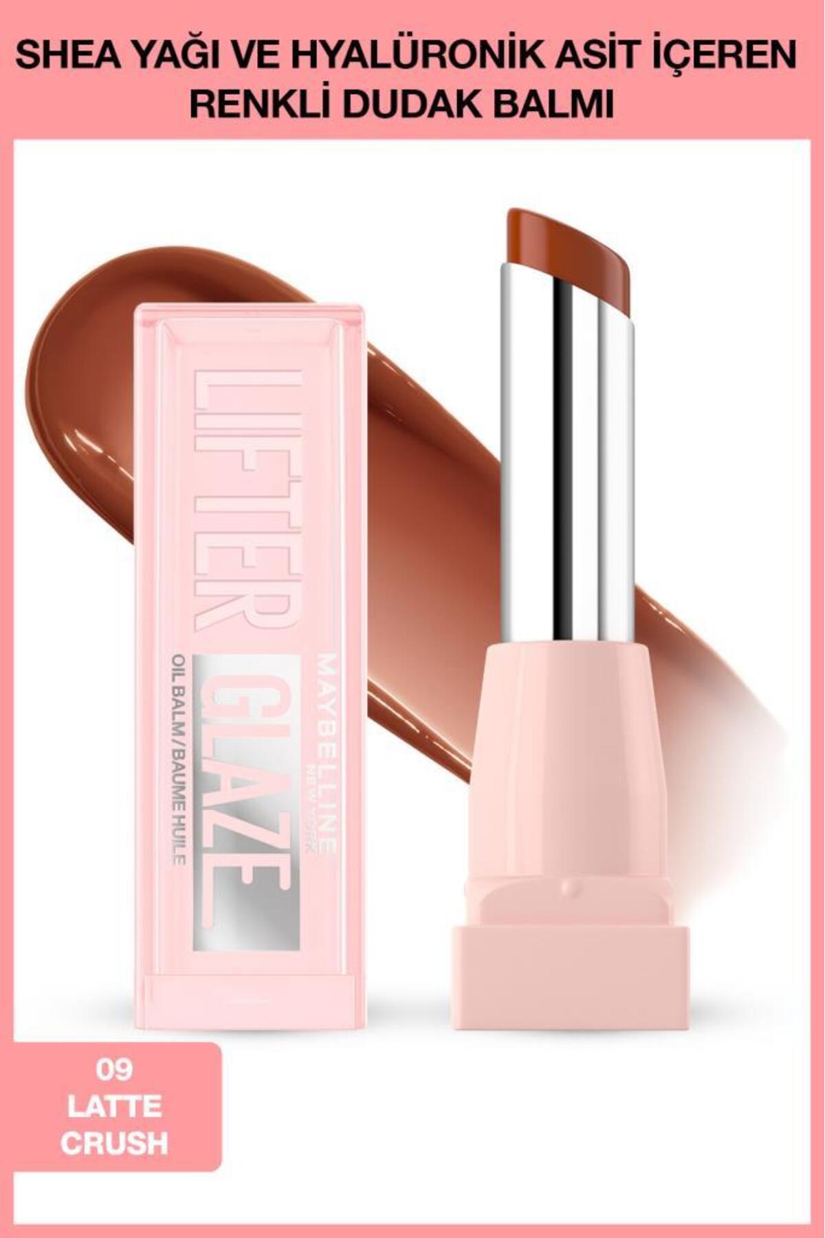 Maybelline New York Lifter Glaze Shea Yağı ve Hyalüronik Asit içeren Renkli Dudak Balmı - 09 Latte Crush-
