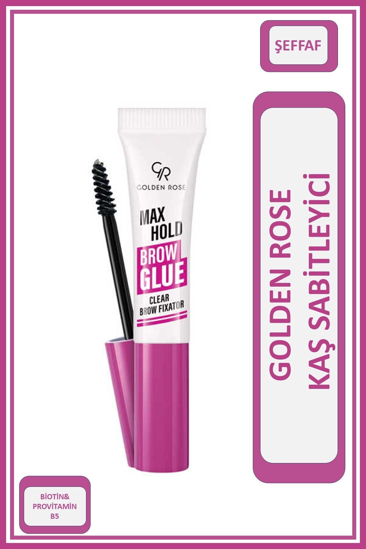 Golden Rose Max Hold Brow Glue Şeffaf Kaş Sabitleyici 7 ml-