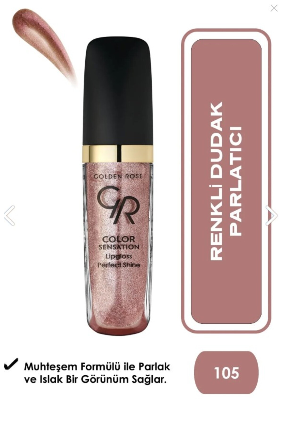 Golden Rose Color Sensation Lipgloss No: 105 - Renkli Dudak Parlatıcısı-