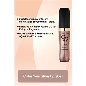 Golden Rose Color Sensation Lipgloss No: 114 Glamour - Renkli Dudak Parlatıcısı-