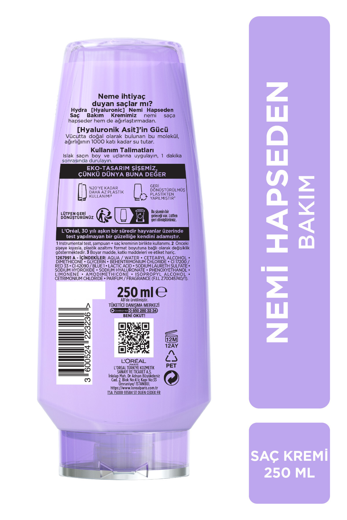 Elseve Hyaluronic Nem Saç Kremş 250 Ml-