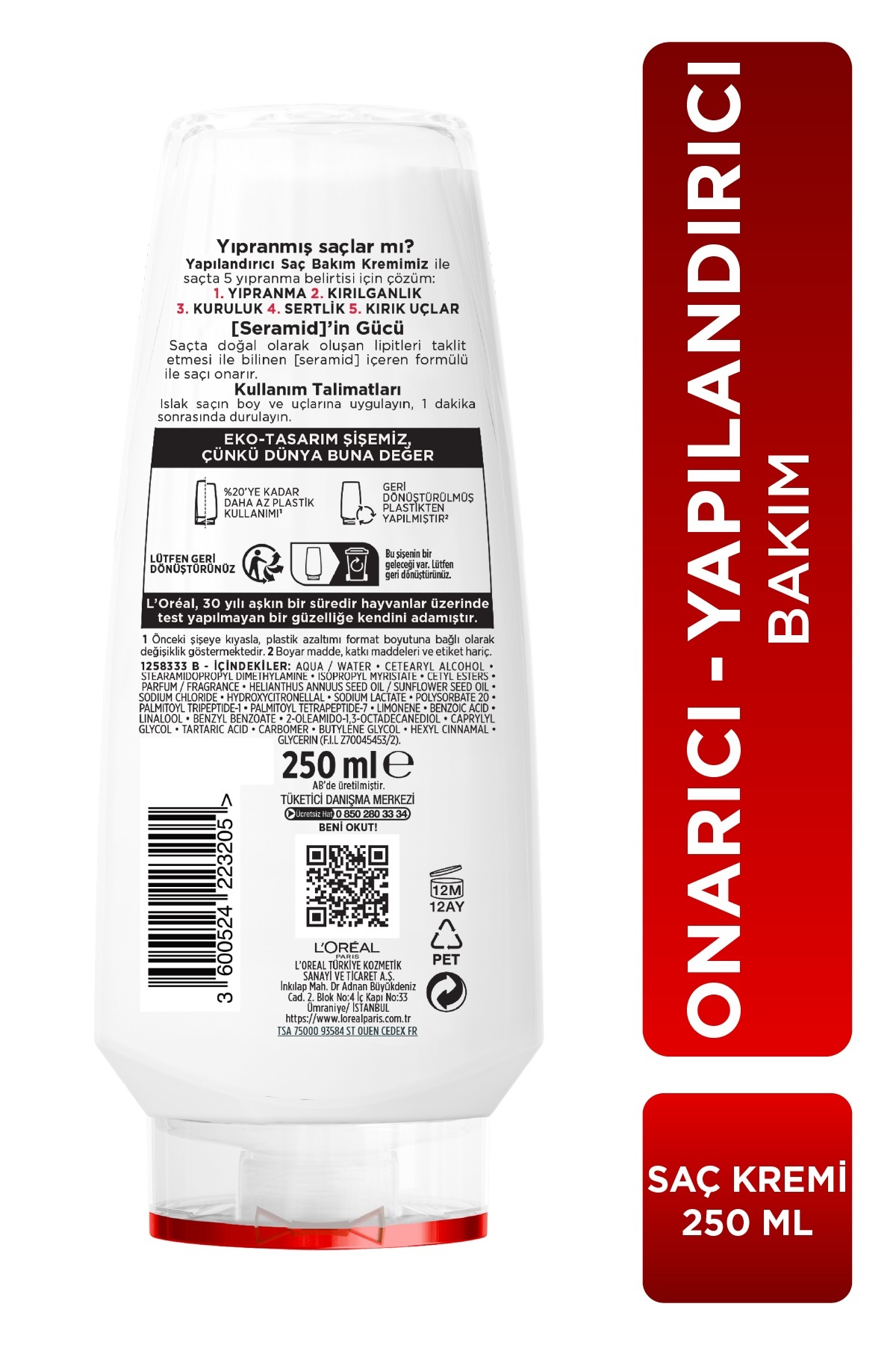 Komple Onarıcı 5 Yapılandırıcı Saç Bakım Kremi 250 ml-