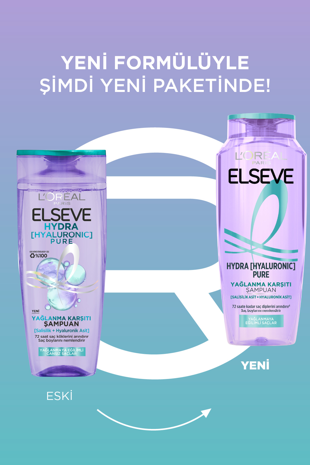 ELSEVE HYALURONIC PURE YAGLANMA KARSITI ŞAMPUAN-