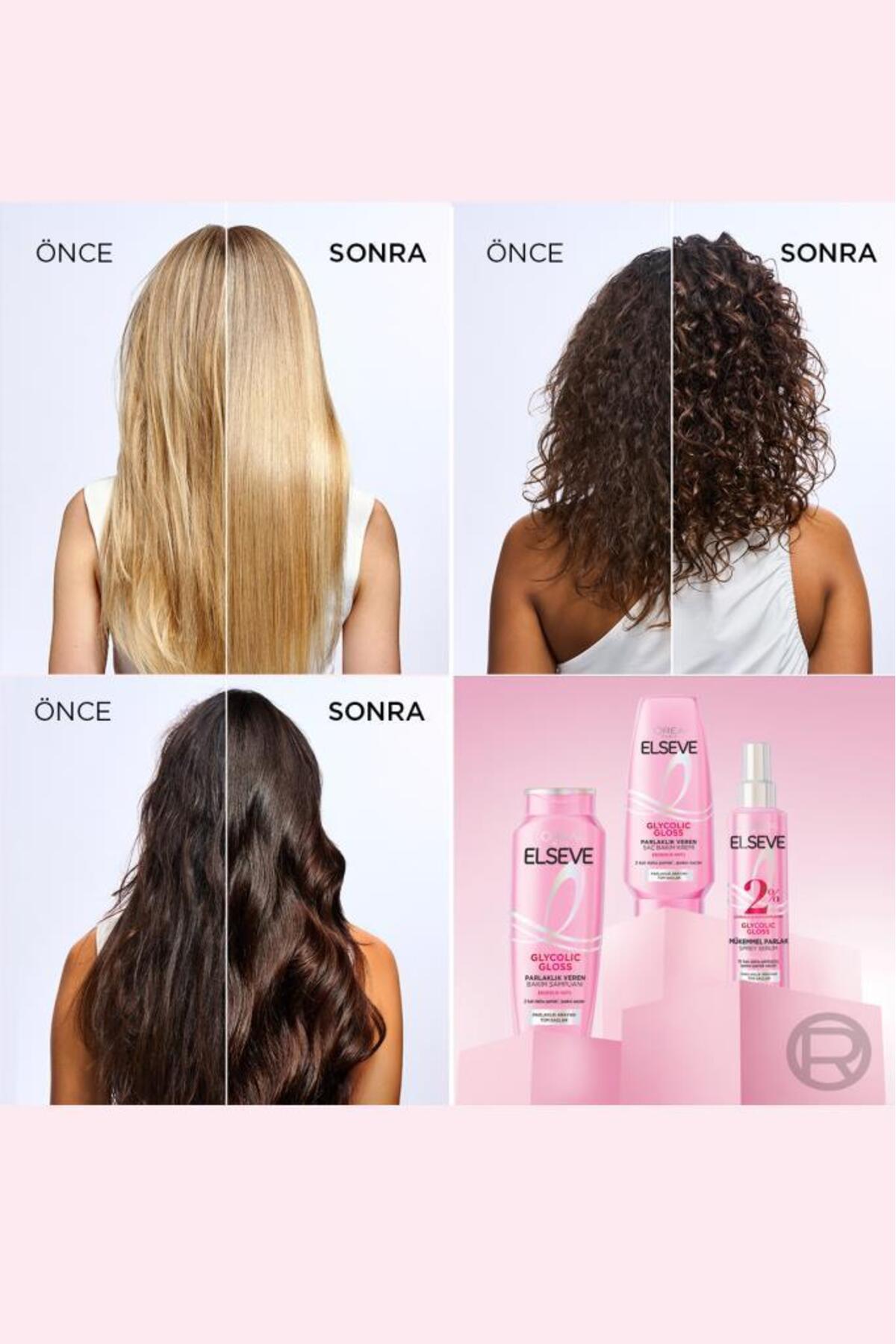 Elseve Glycolic Gloss Parlaklık Veren Bakım Şampuanı 300ml-