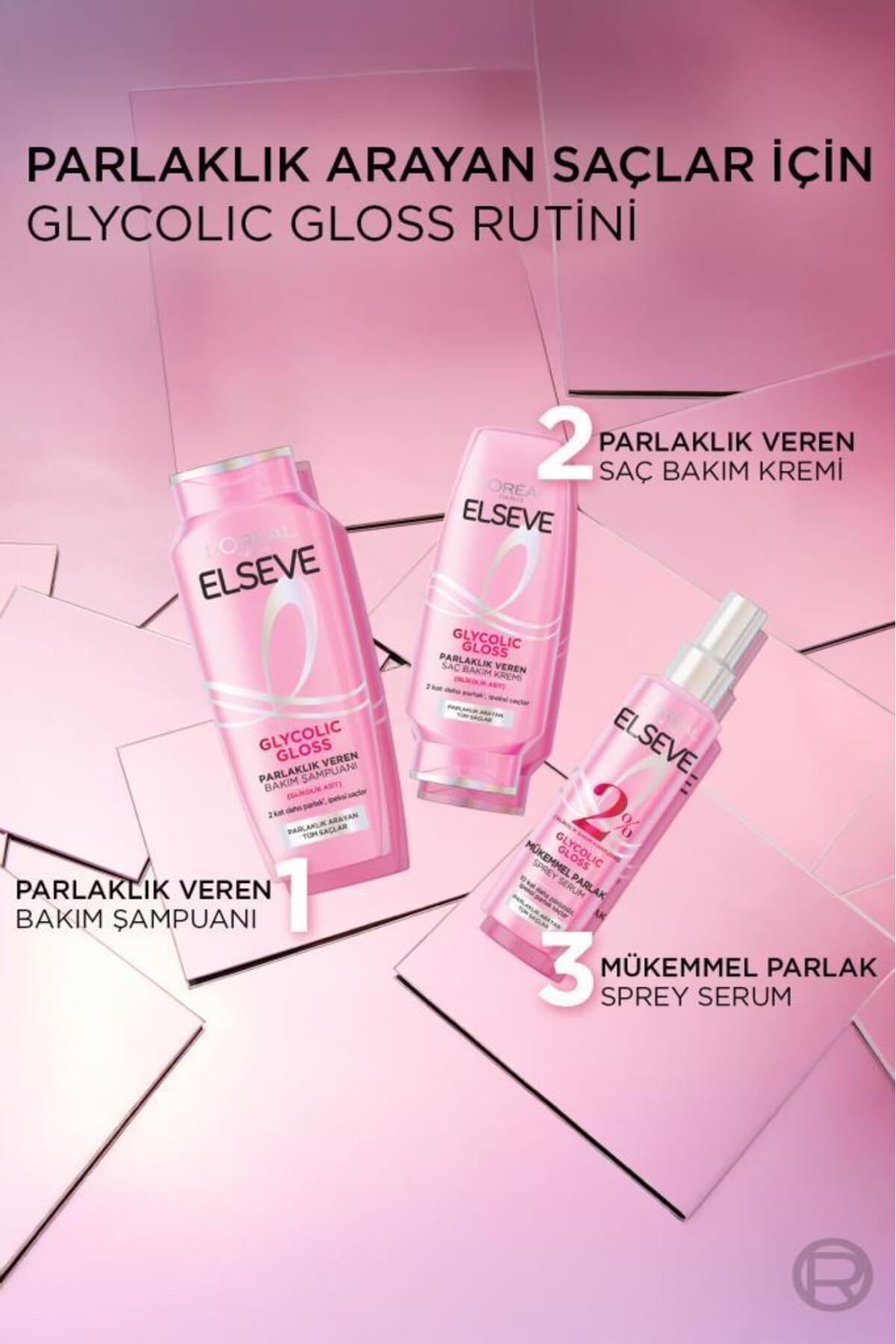 Elseve Glycolic Gloss Parlaklık Veren Bakım Şampuanı 300ml-