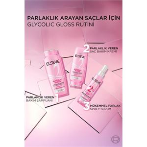 Elseve Glycolic Gloss Parlaklık Veren Saç Bakım Kremi 250ml-