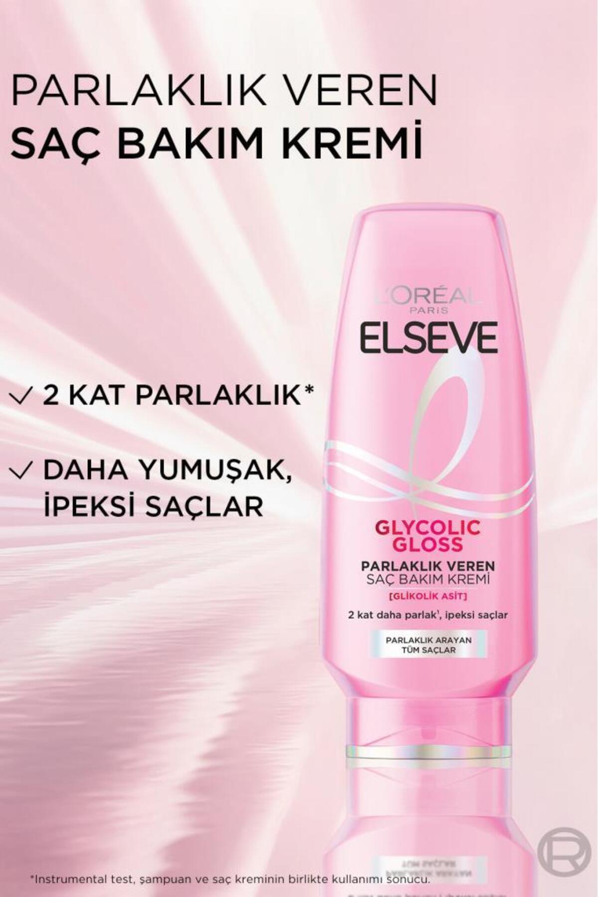 Elseve Glycolic Gloss Parlaklık Veren Saç Bakım Kremi 250ml-