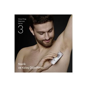 Braun Vücut Tıraş Makinesi Series 3, +3 Aksesuar, Su Geçirmez, BG3530-