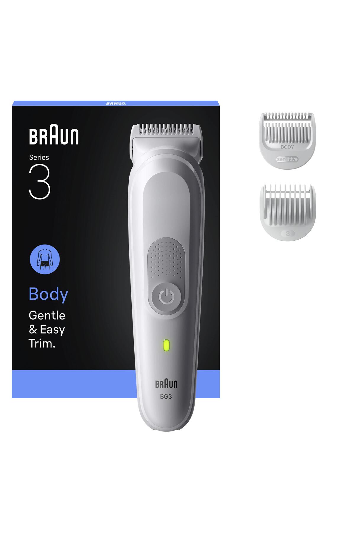 Braun Vücut Tıraş Makinesi Series 3, +3 Aksesuar, Su Geçirmez, BG3530-
