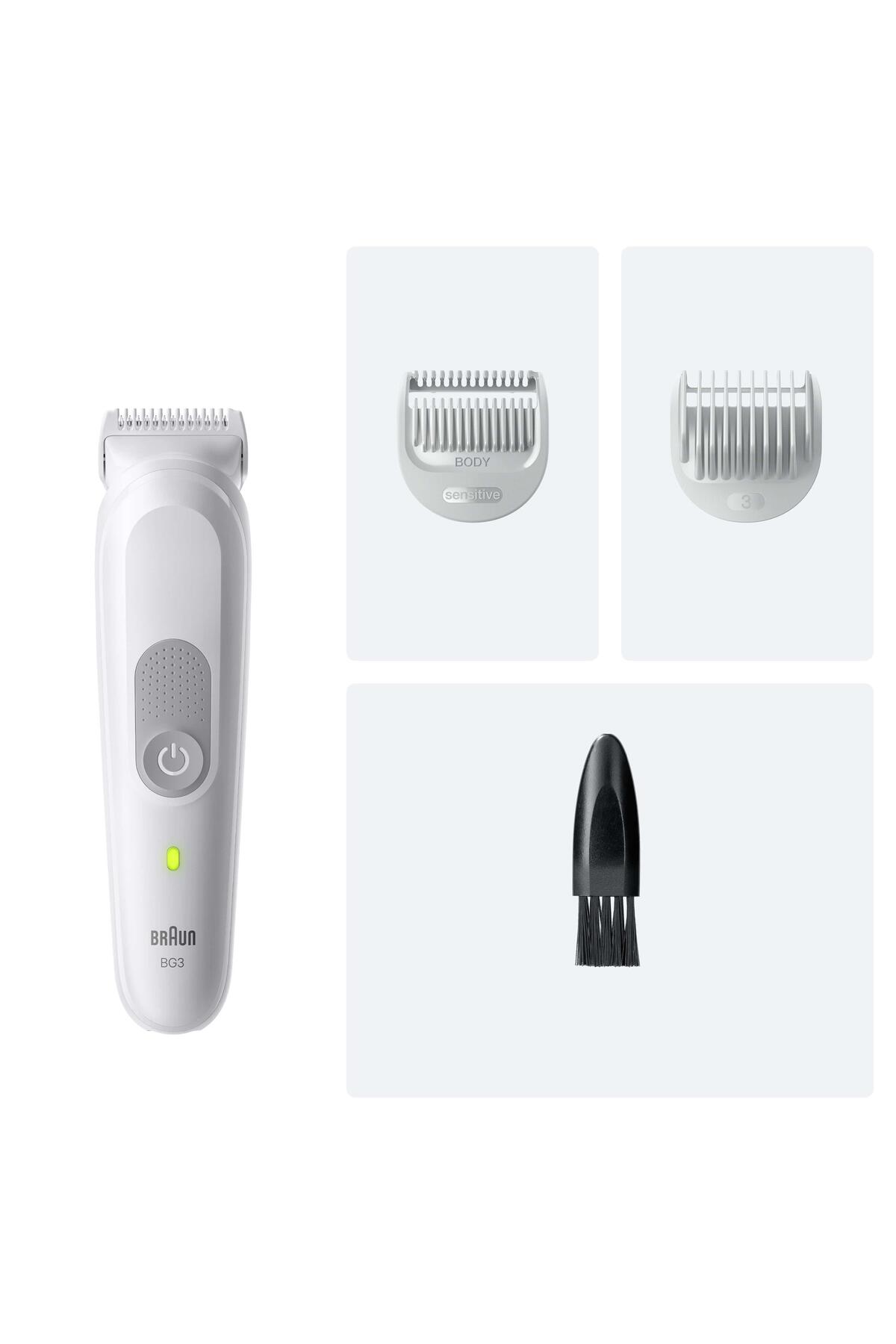 Braun Vücut Tıraş Makinesi Series 3, +3 Aksesuar, Su Geçirmez, BG3530-